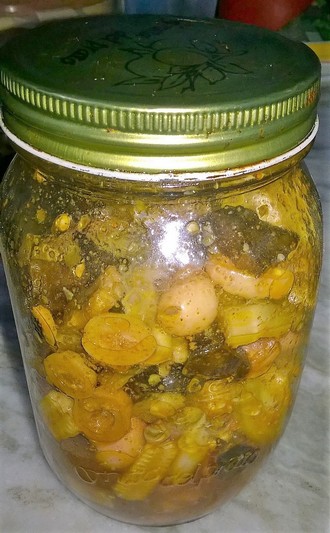 Bottled Cranberry (Karonda) pickle with Beetroot & Babycorn